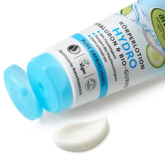 Texture of alverde Hydro Body Lotion with hyaluronic acid