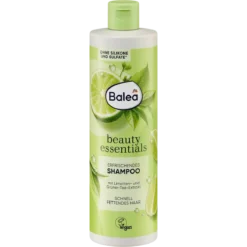 Balea Beauty Essentials Refreshing Shampoo with lime and green tea for oily hair, 400 ml bottle