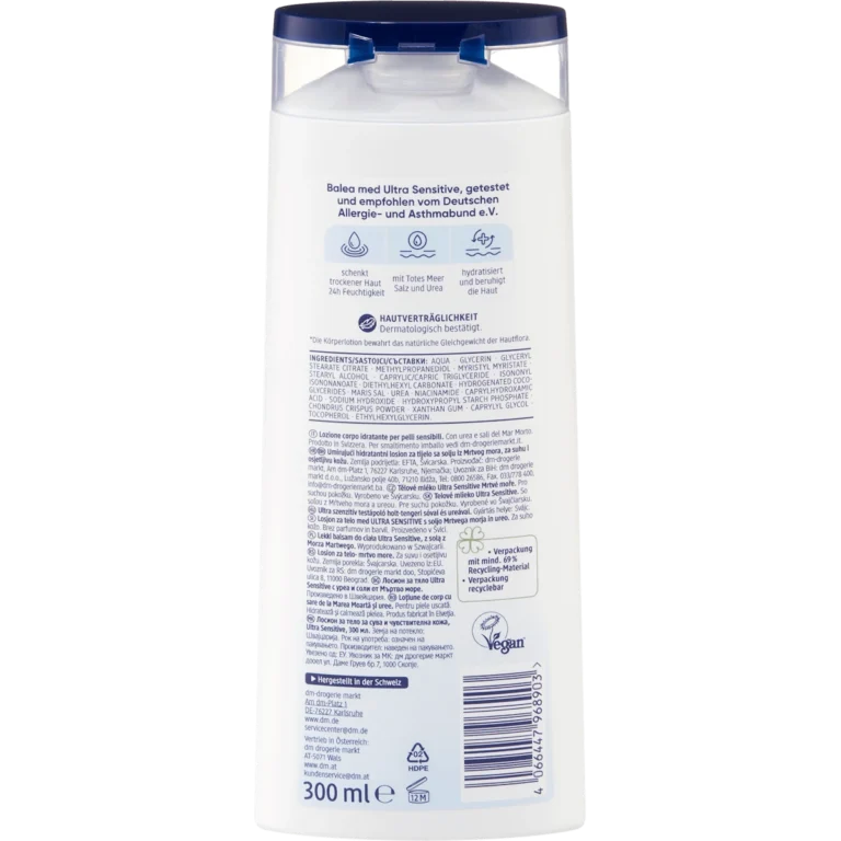 Balea med Ultra Sensitive Dead Sea Body Lotion 300 ml - Back View