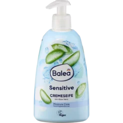 Balea Sensitive Liquid Hand Soap with Aloe Vera, 500 ml – front view of the pump bottle