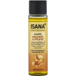 Front packaging of ISANA Professional Argan Oil & Care Hair Oil, 20 ml, for extremely dry and damaged hair