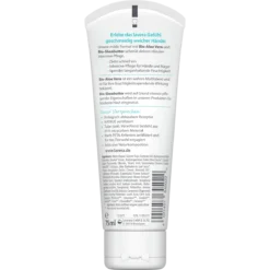 Back of lavera basis sensitiv Hand Cream 75 ml packaging