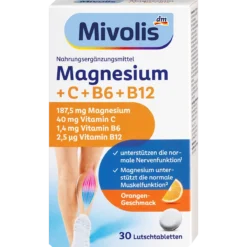 Mivolis Magnesium + Vitamin C, B6 & B12 Lozenges, 30 tablets