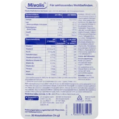 Mivolis Multivitamin Chewable Tablets for Children ingredients and nutrition facts