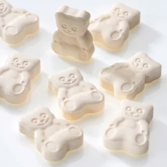 Close-up of Mivolis Multivitamin chewable tablets for children
