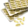 Mivolis Omega 3 softgel capsules close up texture fish oil capsules