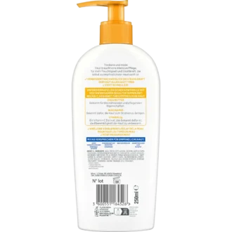 Mixa Niacinamide Bright body lotion ingredients and packaging back view