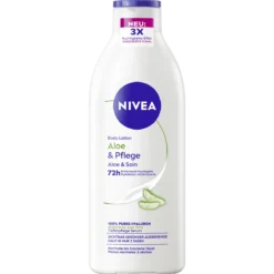 NIVEA Aloe & Hydration Body Lotion 400 ml with hyaluronic acid and natural aloe vera for long-lasting moisture