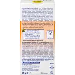 Sundance Face Sun Fluid with Vitamin C SPF 50+, 50 ml Back view of Sundance Face Sun Fluid Vitamin C SPF 50