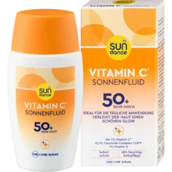 Sundance Face Sun Fluid Vitamin C SPF 50 front packaging