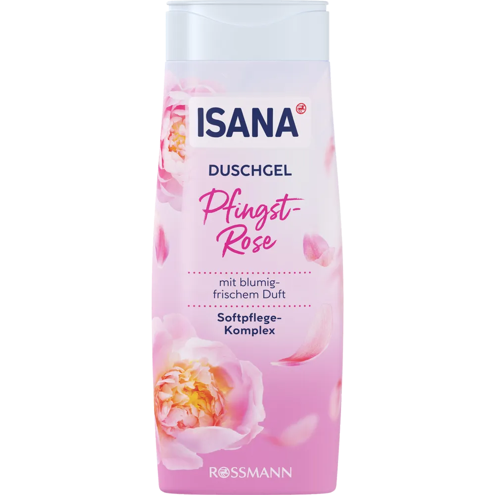 Isana Shower Gel Peony, 300ml ISANA Peony shower gel with refreshing floral fragrance