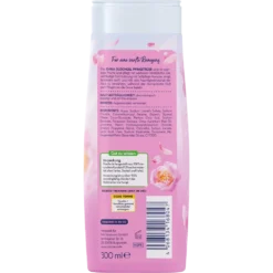Isana Shower Gel Peony, 300ml ISANA Peony shower gel packaging back view