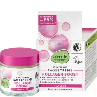 Alverde Collagen Boost Face Cream, 50ml alverde NATURKOSMETIK Collagen Boost Face Cream front packaging