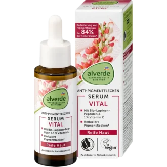 Alverde Vital Dark Spot Serum, 30 ml Alverde Vital Dark Spot Serum 30 ml with 1% vitamin C and organic lupine peptides