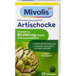 Mivolis Artichoke Tablets 30 Tablets front packaging