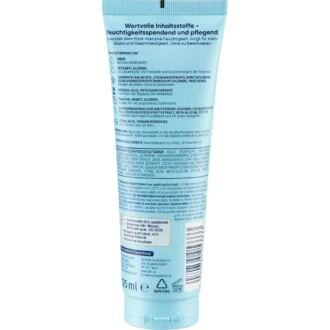 Balea Beauty Essentials Moisturizing Leave-In Care back with ingredients and directions