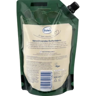Balea Ginseng & Green Mandarin Liquid Hand Soap Refill 500 ml Back View
