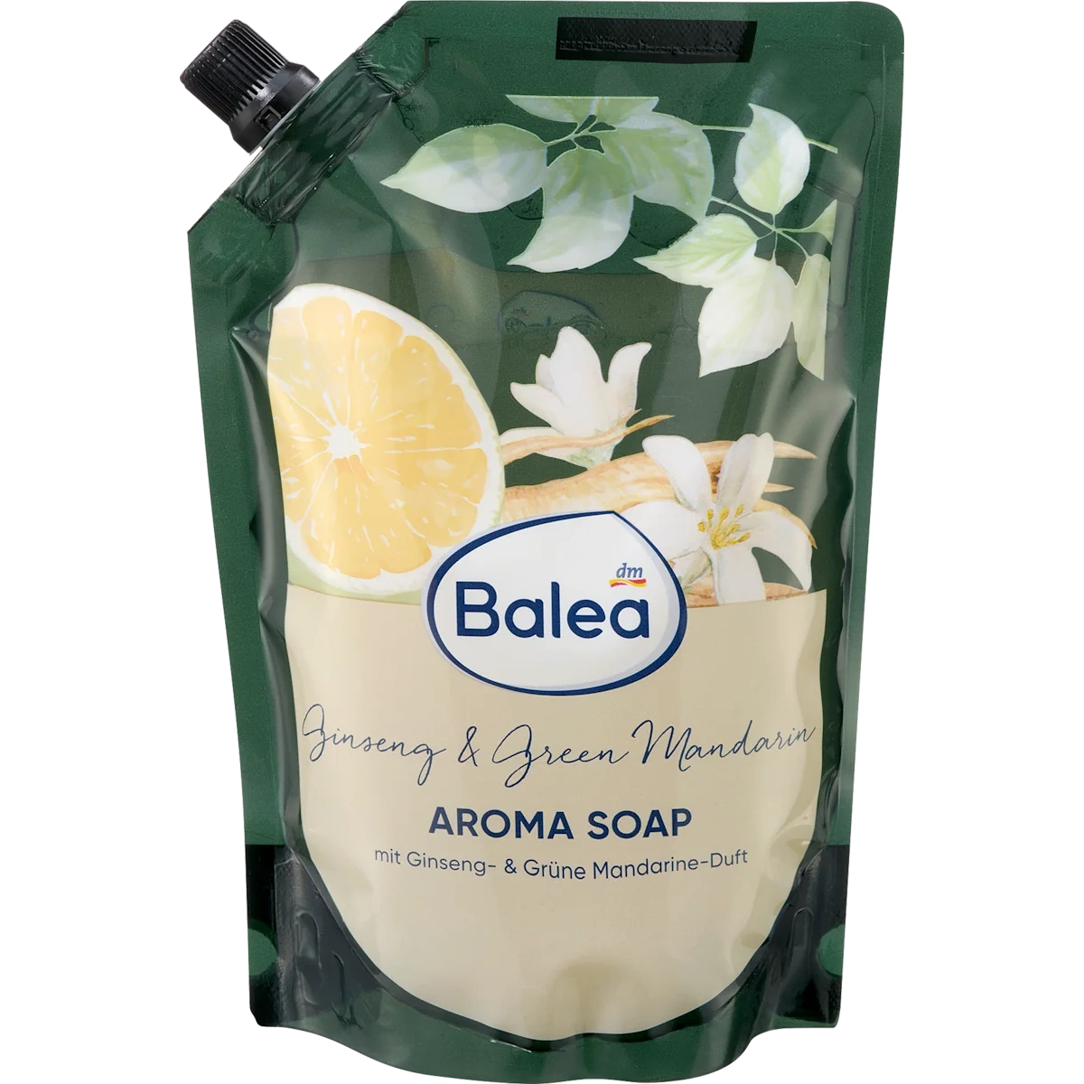 Balea Ginseng & Green Mandarin Liquid Hand Soap Refill 500 ml Balea Ginseng & Green Mandarin Liquid Hand Soap Refill 500 ml