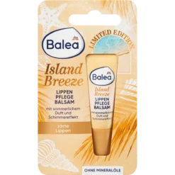 Balea Island Breeze Shimmer Lip Balm 10 ml with avocado oil, jojoba oil and shea butter