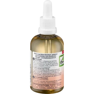 Balea MED Hair Oil Ultra Sensitive 3in1 back with ingredients and directions