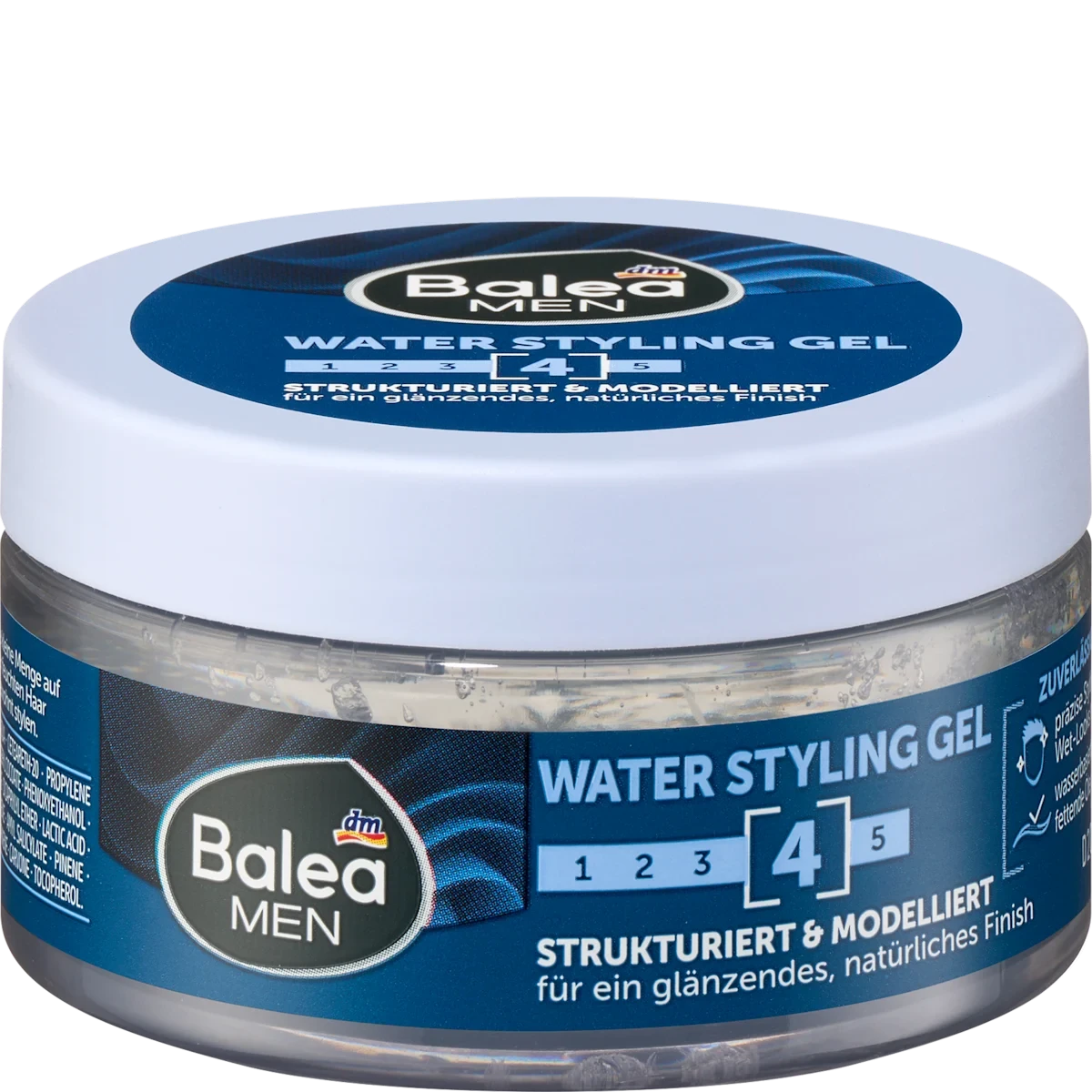 Balea MEN Water Styling Gel, 100 ml Balea MEN Water Styling Gel with medium hold, 100 ml – front view