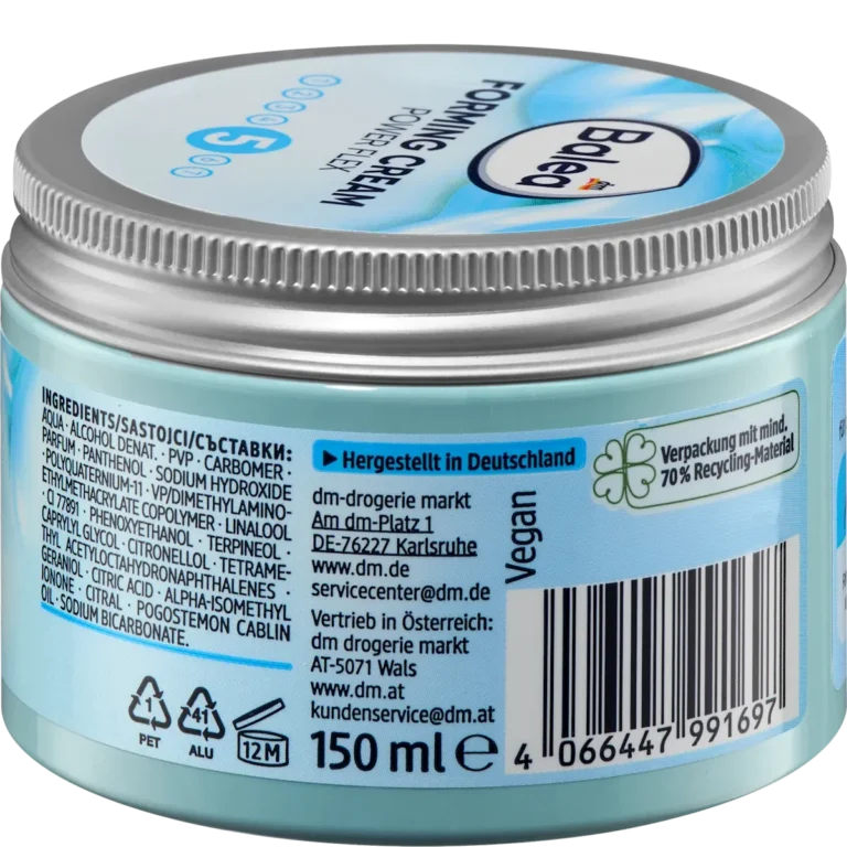 Balea Power Flex Styling Cream, 150 ml – back packaging view