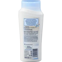 Back of Balea Pure Softness Shampoo 300 ml with ingredients and directions