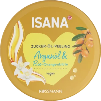 ISANA Argan Oil & Orange Blossom Body Scrub 230 g | top view