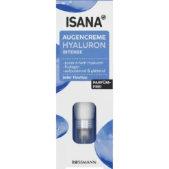 ISANA Hyaluron Intense Eye Cream 15 ml with 6x hyaluronic acid, collagen and peptides