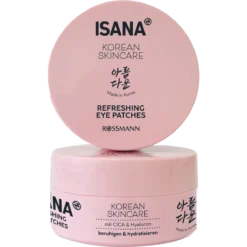 ISANA Korean Skincare Refreshing Eye Patches 60 pcs with CICA and hyaluronic acid