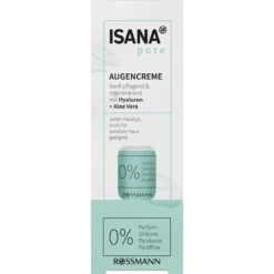ISANA Pure Hyaluronic Acid Eye Cream 15 ml with aloe vera for sensitive skin