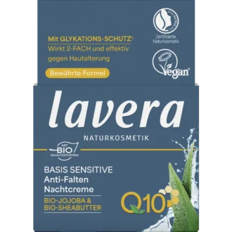 Lavera Basis Sensitive Q10 Anti-Wrinkle Night Cream, 50 ml Lavera Basis Sensitive Q10 Anti-Wrinkle Night Cream 50 ml front