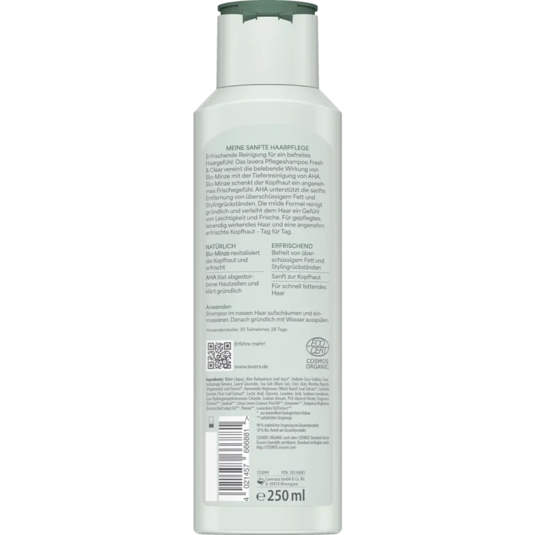 Lavera Fresh & Clear Shampoo 250 ml back