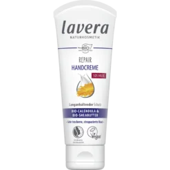lavera Repair Hand Cream with organic calendula and shea butter 75 ml front packaging