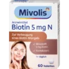 Mivolis Biotin 5 mg N high-dose biotin tablets, 60 count