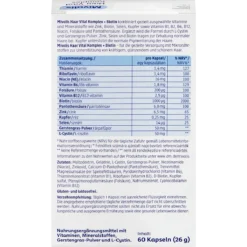 Mivolis Hair Vital Complex + Biotin ingredients and nutrition information