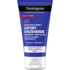 Neutrogena Norwegian Formula Fast Absorbing Hand Cream 75 ml with glycerin and vitamin E