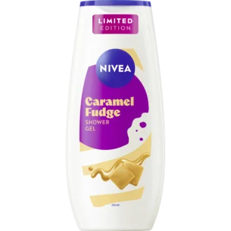 NIVEA Caramel Fudge Shower Gel, 250 ml NIVEA Caramel Fudge Shower Gel 250 ml with salted caramel and vanilla fragrance