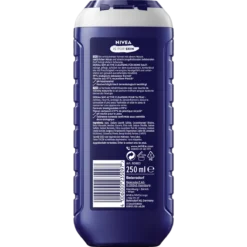 Back of NIVEA MEN Fresh Energy 5-in-1 Shower Gel 250 ml showing ingredients and product information