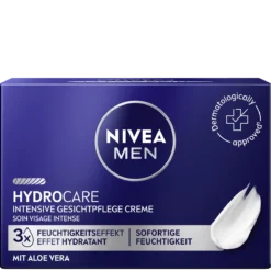 NIVEA MEN HydroCare Intensive Moisturizing Face Cream, 50 ml NIVEA MEN HydroCare Intensive Face Cream | 48H Moisture 50 ml - Packing