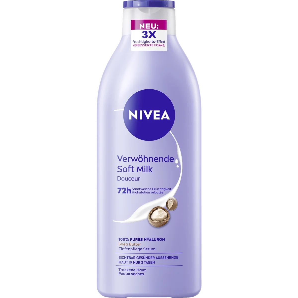 NIVEA Pampering Soft Milk Body Lotion 400 ml NIVEA Pampering Soft Body Milk 400 ml with hyaluronic acid and shea butter for dry skin