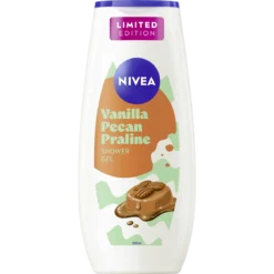 NIVEA Vanilla Pecan Praline Shower Gel 250 ml with roasted pecan, chocolate and vanilla fragrance