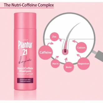 Plantur 21 Nutri-Caffeine Shampoo complex with caffeine, biotin, zinc, magnesium, calcium and niacin