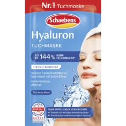 Schaebens Hyaluronic Acid Sheet Mask with niacinamide for dry and dehydrated skin