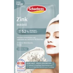 Schaebens Zinc Face Mask 2 x 5 ml with zinc oxide and beta-glucan for blemished skin