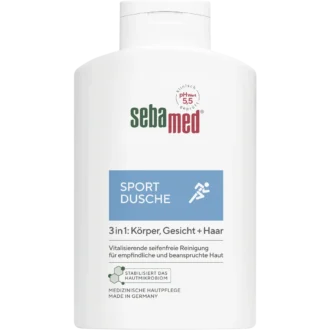 Sebamed Sport Shower Gel 2in1, 400 ml Sebamed Sport Shower 3-in-1 400 ml pH 5.5 soap-free cleanser for sensitive skin, face and hair