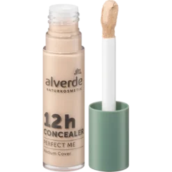 alverde 12h Perfect Me Concealer shade 20, 10 ml, liquid concealer with aloe vera and buildable coverage