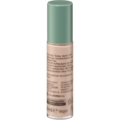 Back of alverde 12h Perfect Me Concealer 30, 10 ml, showing product packaging and information