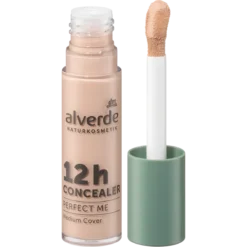 alverde 12h Perfect Me Concealer shade 50, 10 ml, with moisturizing aloe vera and buildable coverage