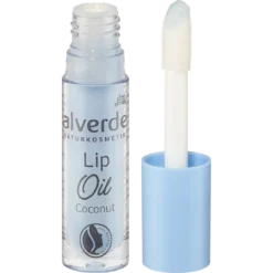 alverde Coconut Lip Oil with organic coconut oil and hyaluronic acid, 3.9 ml